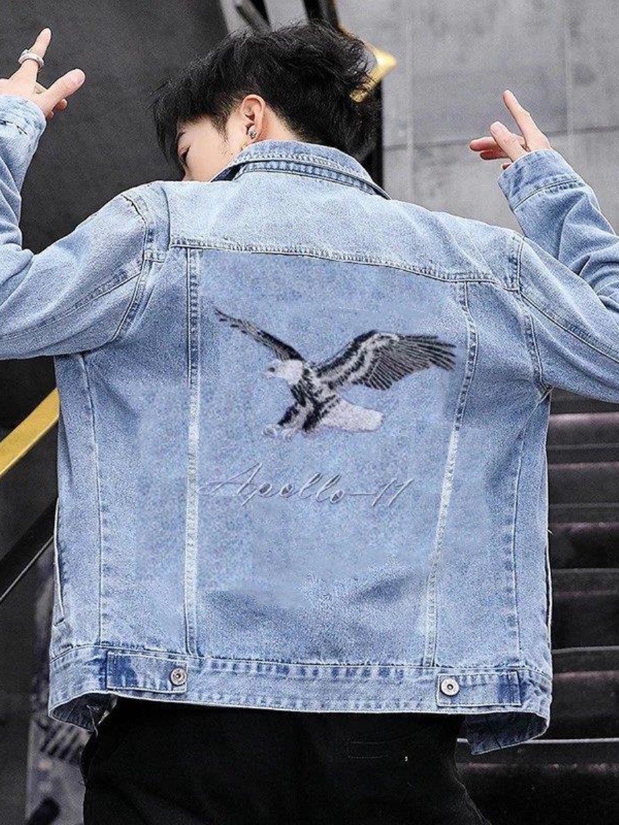 Embroidery Jeans - جاكيت جينز رجالي جديد لعام 2026