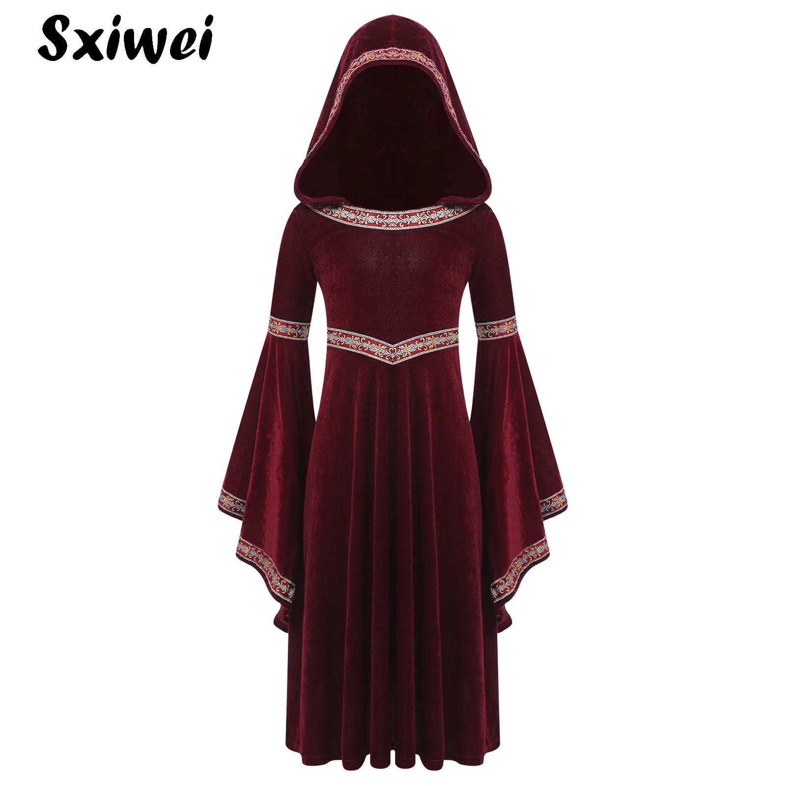 Embroidery Gothic - زي أميرة العصور الوسطى بقلنسوة للفتيات