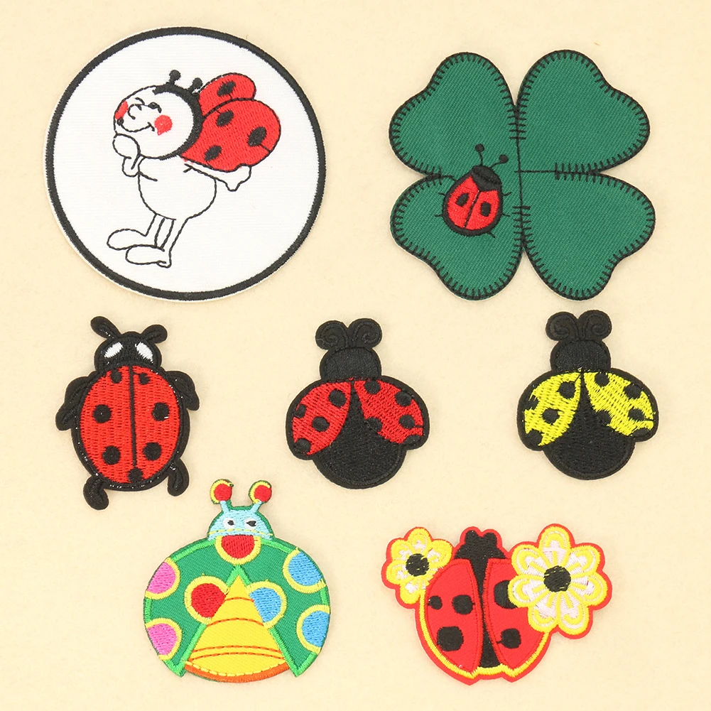 Embroidery Lady Bug - شارات تطريز خنفساء كرتونية لملابس الأطفال