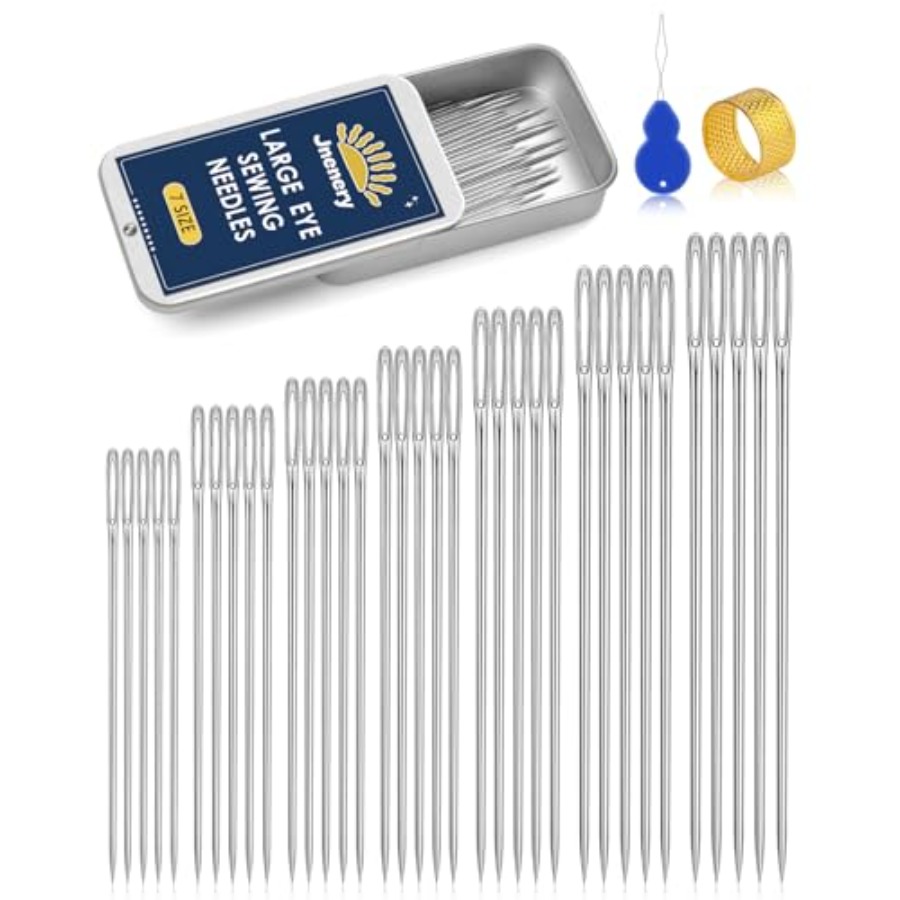 Embroidery Needles - إبر خياطة كبيرة العين، 7 أحجام
