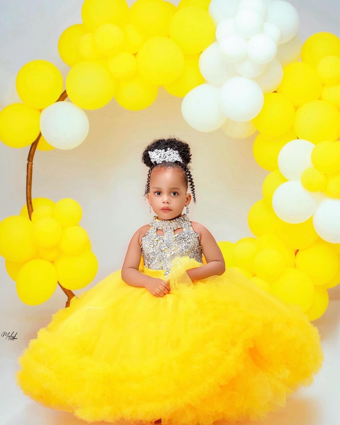 فستان فتاة الزهور الصفراء الرا - مراجعة Embroidery Yellow Flower وسعره