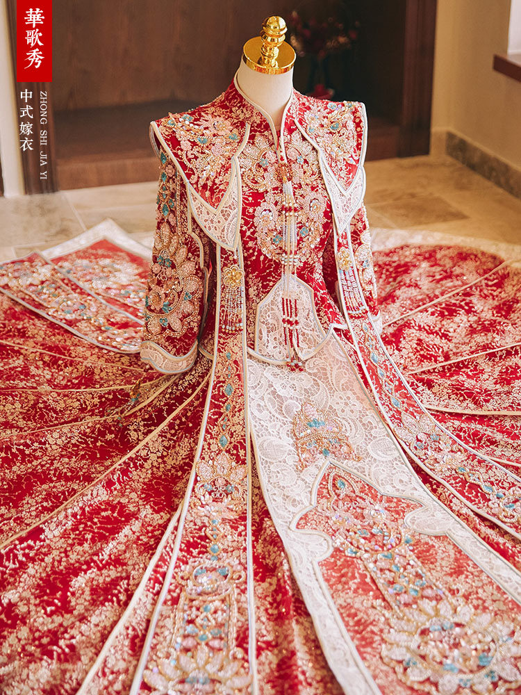 فستان زفاف على الطراز المينغ،  - مراجعة Embroidery Set وسعره