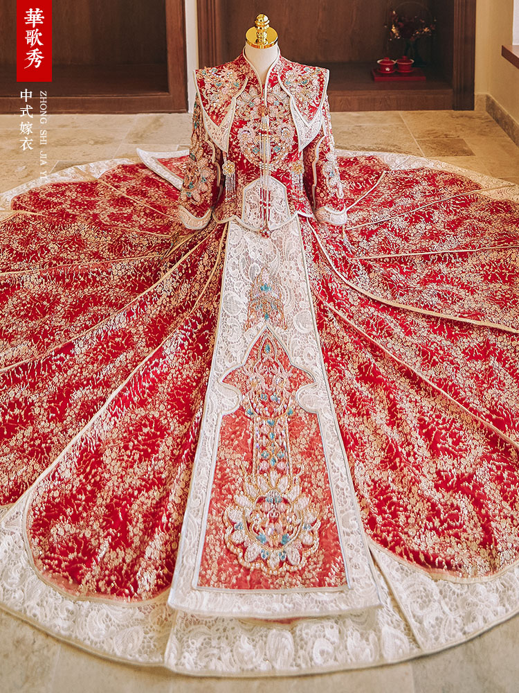 فستان زفاف على الطراز المينغ،  - مراجعة Embroidery Set وسعره