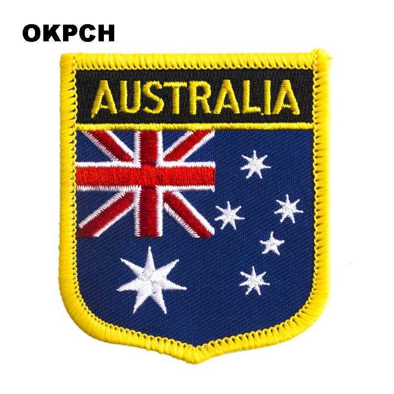 أستراليا العلم درع شكل الحديد  - مراجعة Embroidery Australia وسعره