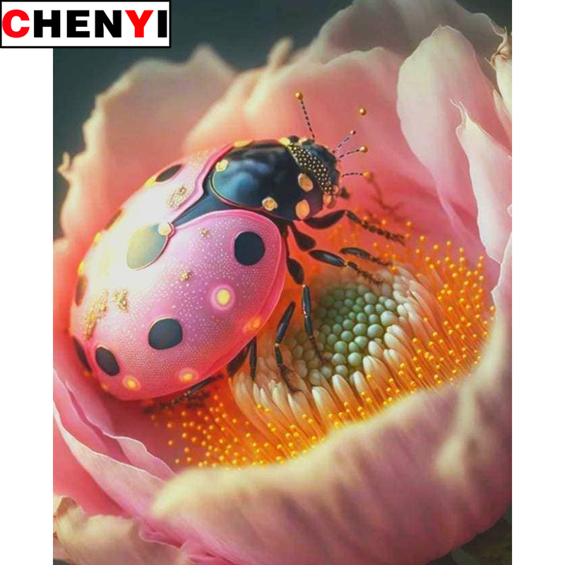 5D الماس اللوحة الحفر الكامل س - مراجعة Embroidery Lady Bug وسعره