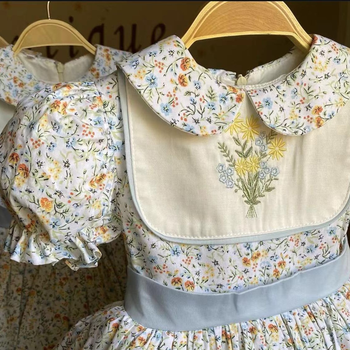 0-12Y طفلة الصيف زهرة التطريز  - مراجعة Embroidery Yellow Flower وسعره