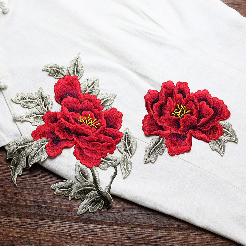 زوج واحد من الرقع المطرزة بالز - مراجعة Embroidery Yellow Flower وسعره