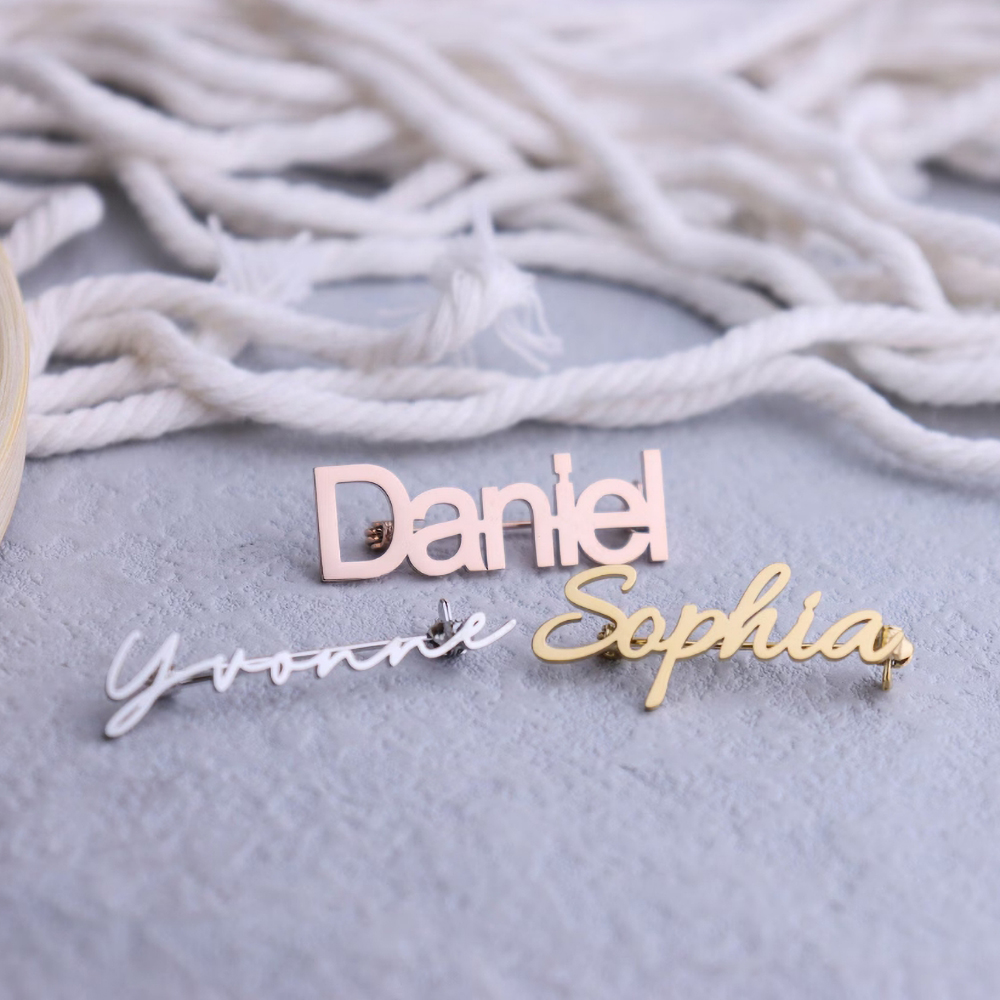 اسم شخصي بروش التخصيص اسم بروش - مراجعة Embroidery Initials وسعره