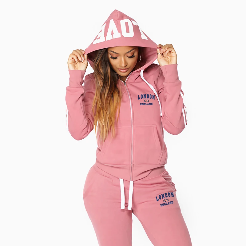 بدلة رياضية نسائية كاجوال يومي - مراجعة Embroidery Zip Up Hoodie وسعره