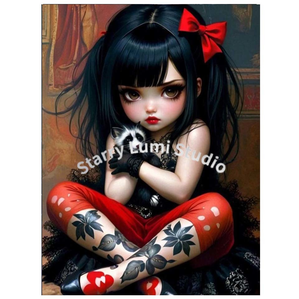 طقم رسم بالألماس ثلاثي الأبعاد - مراجعة Embroidery Gothic وسعره