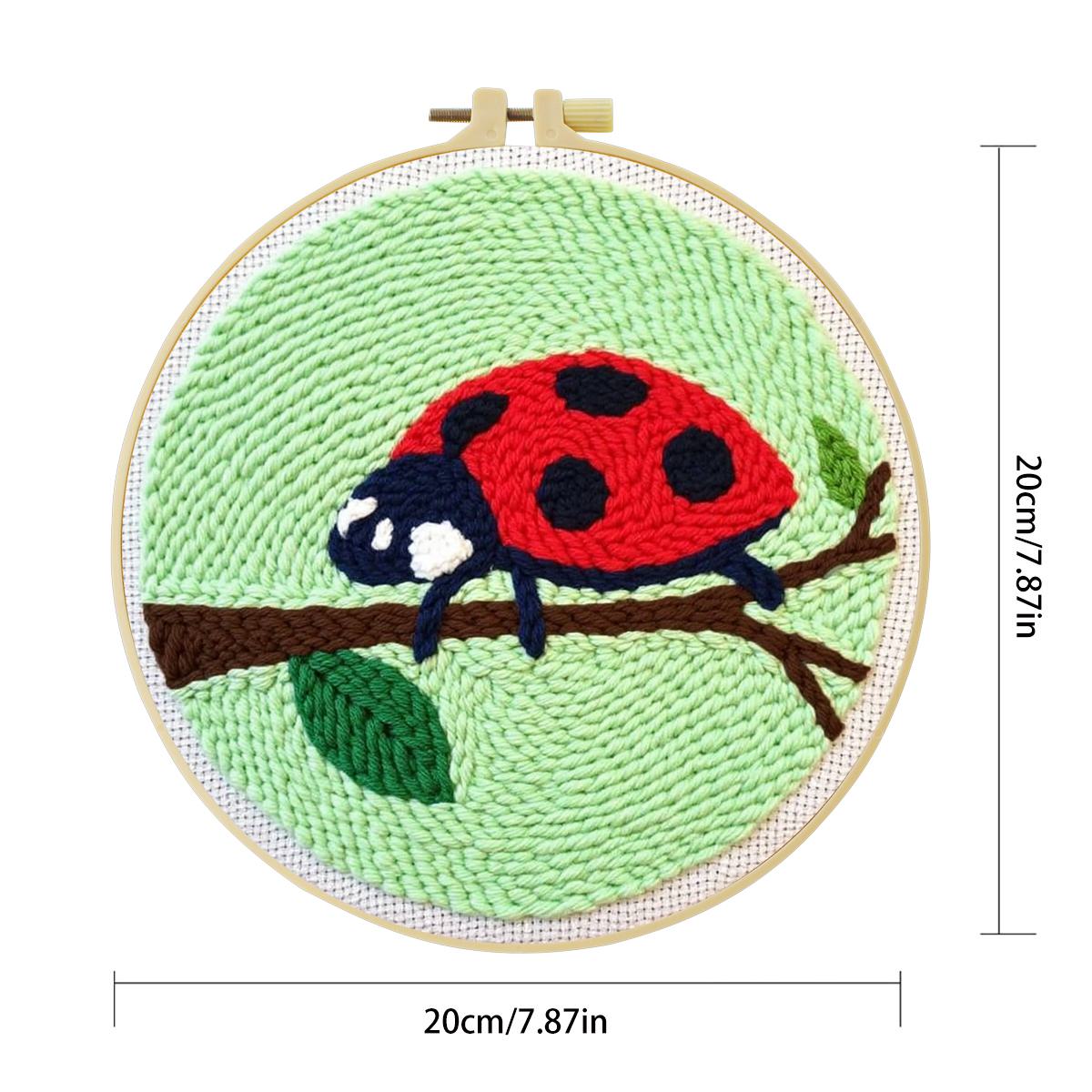 طقم تطريز بالإبرة المثقوبة على - مراجعة Embroidery Lady Bug وسعره