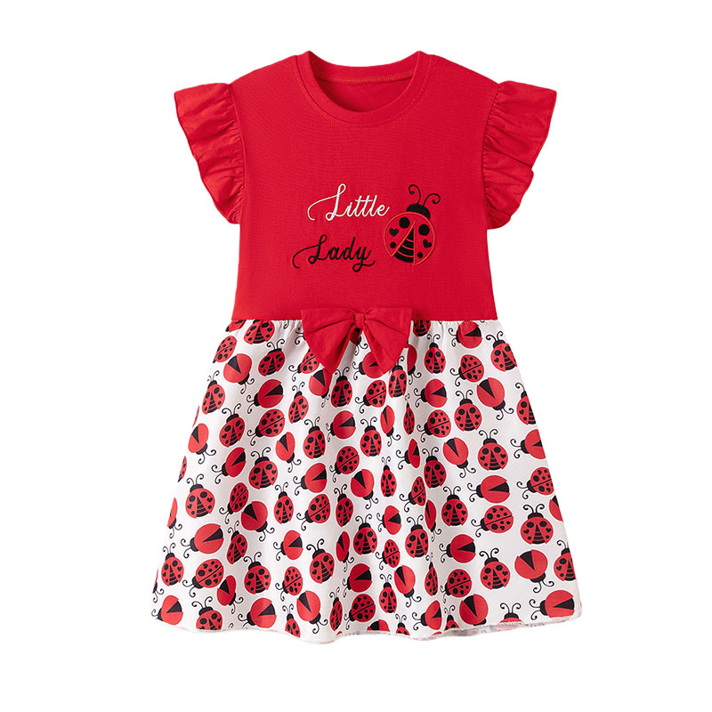 فساتين الفتيات قصيرة الأكمام 2 - مراجعة Embroidery Lady Bug وسعره