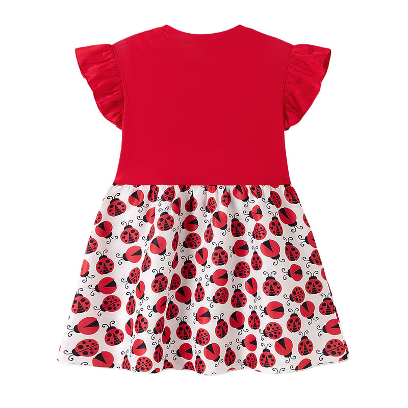 فساتين الفتيات قصيرة الأكمام 2 - مراجعة Embroidery Lady Bug وسعره