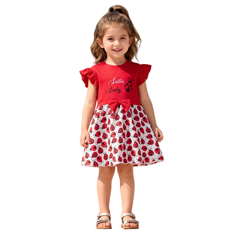 فساتين الفتيات قصيرة الأكمام 2 - مراجعة Embroidery Lady Bug وسعره