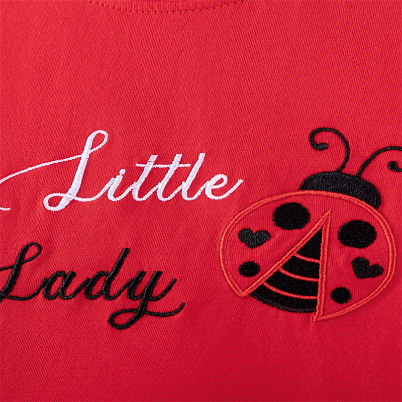 فساتين الفتيات قصيرة الأكمام 2 - مراجعة Embroidery Lady Bug وسعره