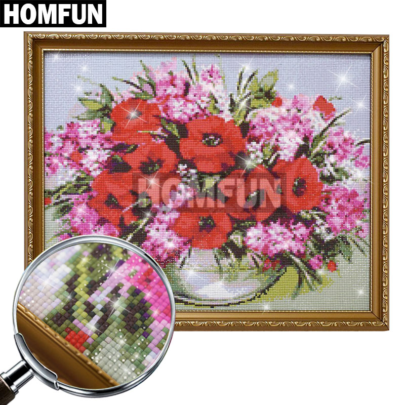 HOMFUN 5D الماس نمط حجر الراين - مراجعة Embroidery Roll Pattern وسعره