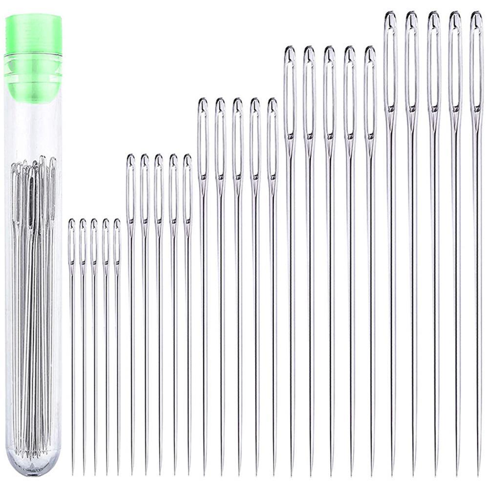 25 قطعة إبر خياطة العين الكبير - مراجعة Embroidery Needles وسعره